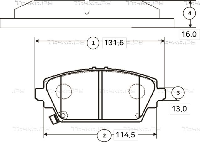 Тормозные колодки CTR передние для Honda Accord VI 1998-2002. Артикул GK0379