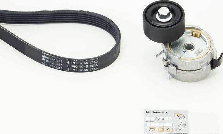 Приводной ремень поликлиновой с роликами (комплект) ContiTech. Артикул 6PK1045K4