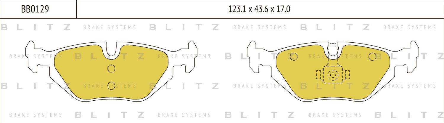 Колодки тормозные BMW 3 (E46/E36) 90- задн. (Blitz). Артикул BB0129