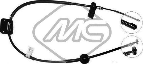 Трос ручника (тросик ручного тормоза) Metalcaucho левый для Suzuki Vitara I 1988-1999. Артикул 80259