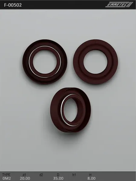 Сальник рулевой рейки 20 35 8 (Emmetec). Артикул F00502