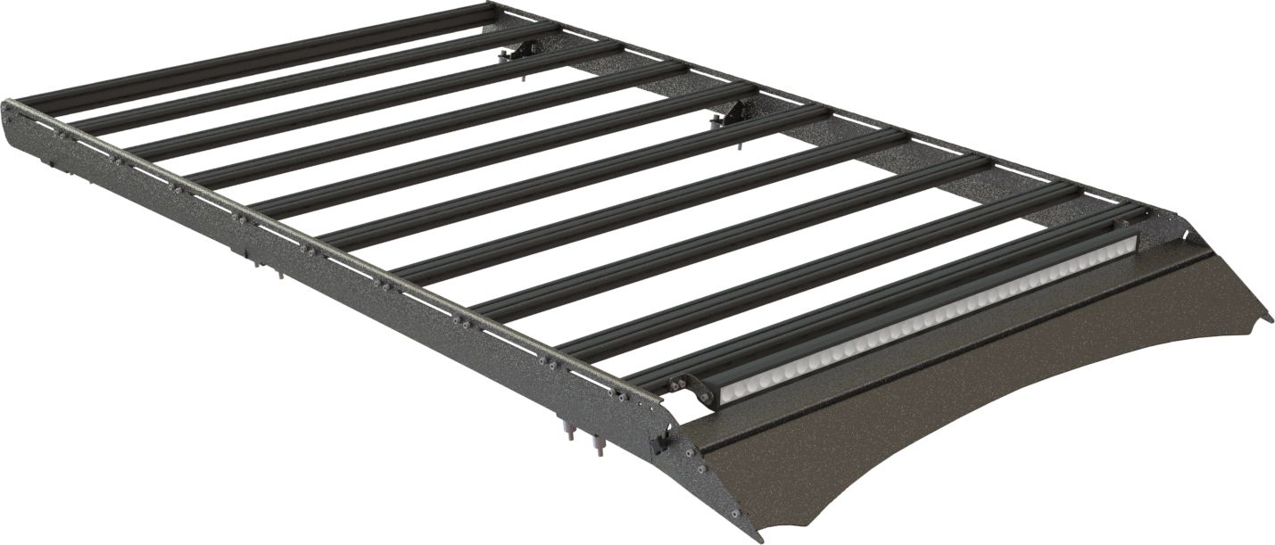 Экспедиционный багажник STC для Toyota Land Cruiser 105 1998-2007 шторка, дальний свет. Артикул STC-TLC100/105-TR1-L1