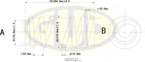 Пружина подвески G.U.D.. Артикул GCS204211