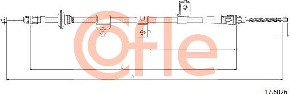 Трос ручника (тросик ручного тормоза) Cofle. Артикул 92.17.6026