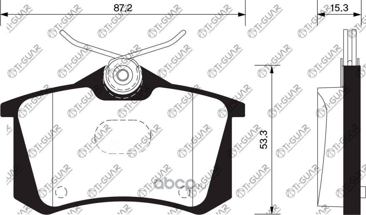 Тормозные колодки (TI-Guar). Артикул TG0019