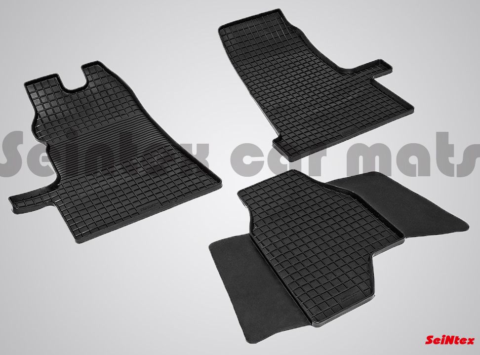 Коврики резиновые Seintex с узором сетка для салона Ford Transit V 2006-2013. Артикул 83396