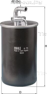 Топливный фильтр Mahle для Dodge Caliber I 2006-2013. Артикул KL 775