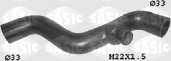 Патрубок радиатора (системы охлаждения) Sasic правый верхний для Ford Escort V 1990-1999. Артикул SWH6654