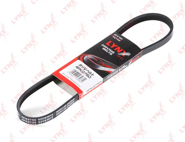 Приводной ремень поликлиновой LYNXauto для Chery Sweet (QQ) 2006-2008. Артикул 4PK0750