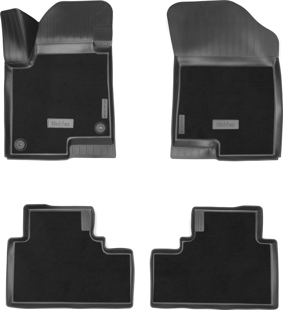 Коврики 3D Норпласт для салона Haval Jolion 2021-2026 (монопривод) Серые. Артикул NPA10-C28-430-CM