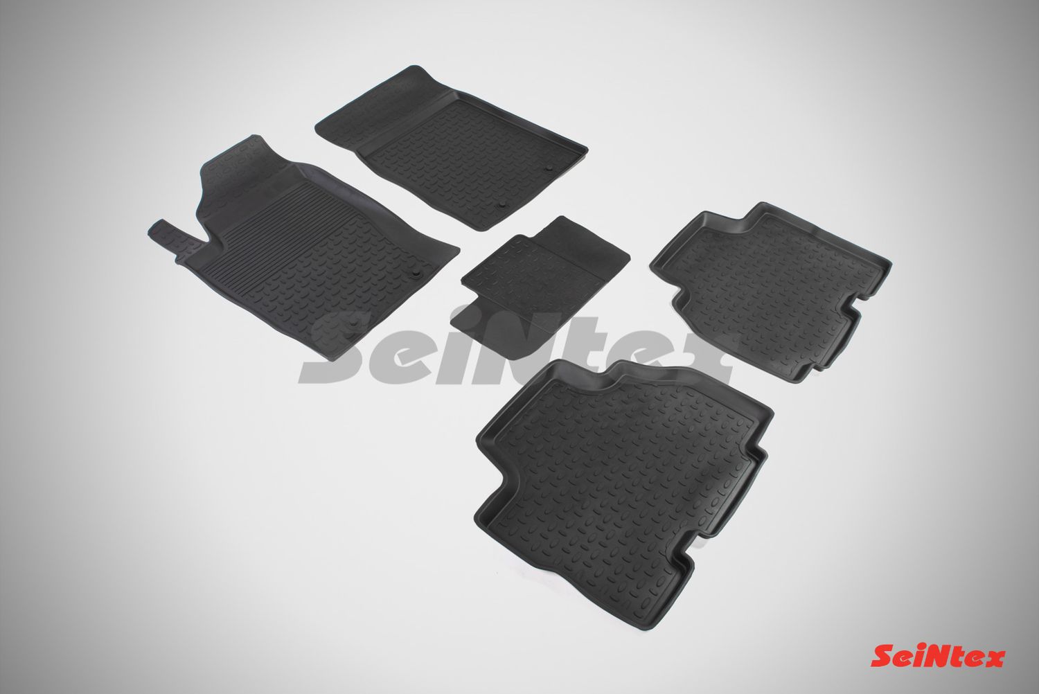 Коврики резиновые Seintex с высоким бортиком для салона SsangYong Kyron 2011-2015. Артикул 82919