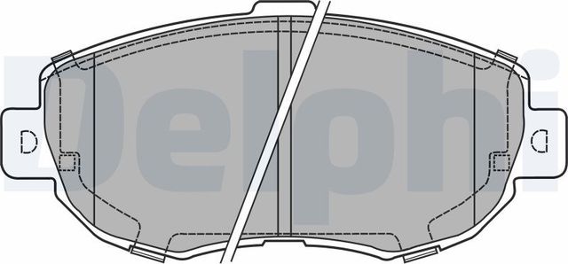 Тормозные колодки Delphi (Low-Metallic). Артикул LP1140