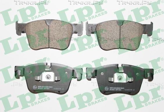 Тормозные колодки LPR передние для Citroen C4 Picasso II 2013-2018. Артикул 05P1853