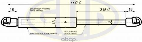 Амортизатор (упор) капота G.U.D.. Артикул GGS010110