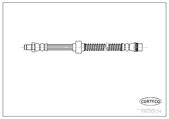 Тормозной шланг Corteco передний для Citroen Berlingo I 2000-2011. Артикул 19030134