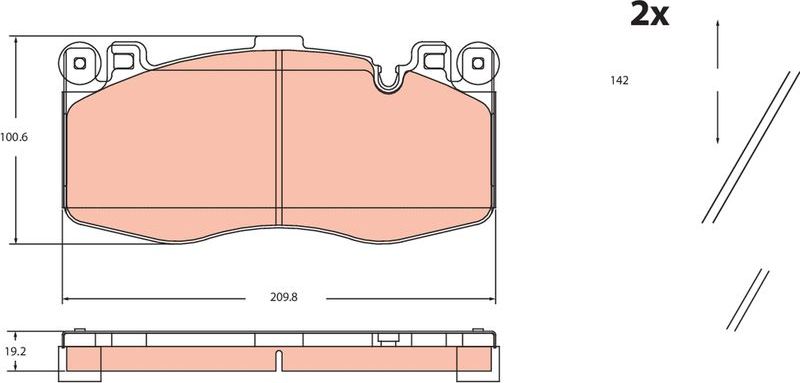 Тормозные колодки TRW. Артикул GDB2211
