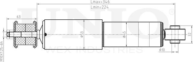 Амортизатор подвески (Unio). Артикул SAB-10520