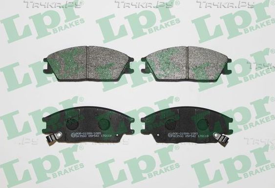 Тормозные колодки LPR передние для Hyundai Accent I 1994-2000. Артикул 05P542