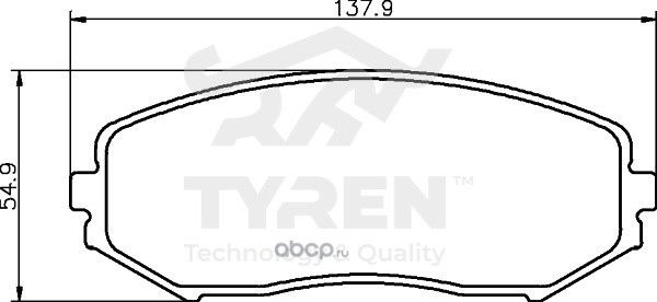 Колодки тормозные дисковые | перед | (Tyren). Артикул TYR1220671