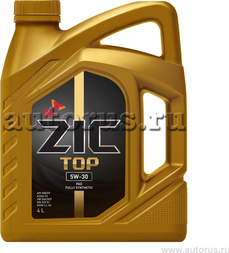 ZIC TOP 5W-30 C3, SM/CF Масло моторное синт. 4л. Артикул 162901