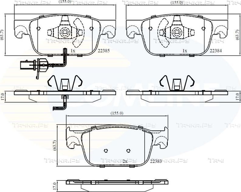 Тормозные колодки Comline Comline. Артикул CBP12352