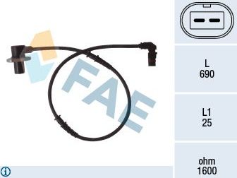 Датчик ABS FAE. Артикул 78074