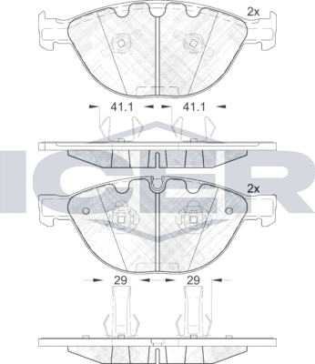 Тормозные колодки Icer. Артикул 181972