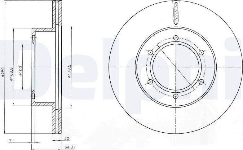 Тормозной диск Delphi. Артикул BG2495