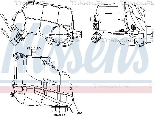 Расширительный бачок Nissens (полимерный материал) для Volvo S80 II 2010-2016. Артикул 996297