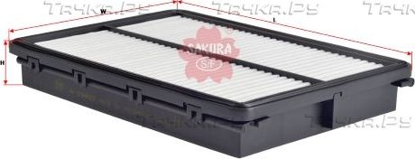 Воздушный фильтр Sakura для Hyundai Santa Fe IV 2018-2026. Артикул A-29400