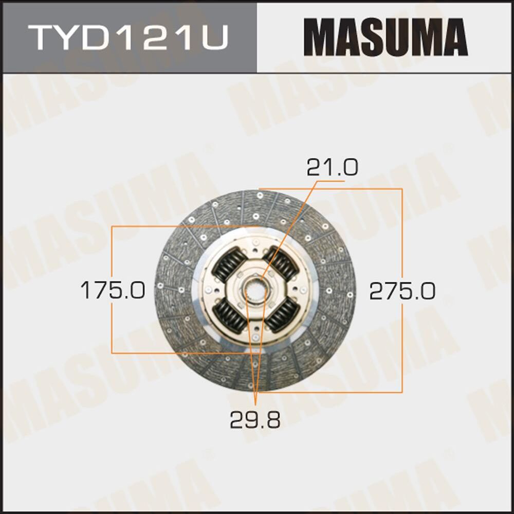 Диск сцепления Masuma. Артикул TYD121U