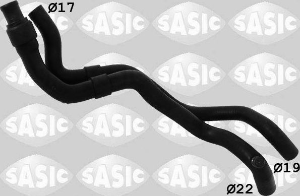 Патрубок системы охлаждения (радиатора) Sasic левый нижний для Renault Megane II 2002-2009. Артикул 3404042