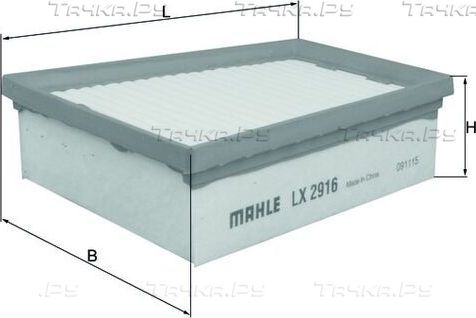Воздушный фильтр Mahle для Renault Megane IV 2010-2026. Артикул LX 2916