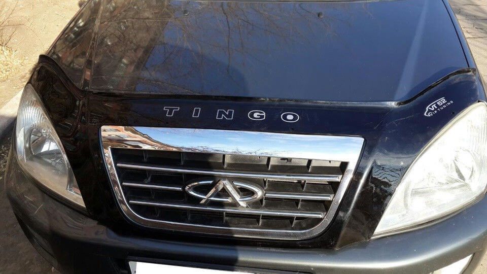 Дефлектор VT52 для капота ТагАЗ Vortex Tingo 2010-2026. Артикул VT03VT