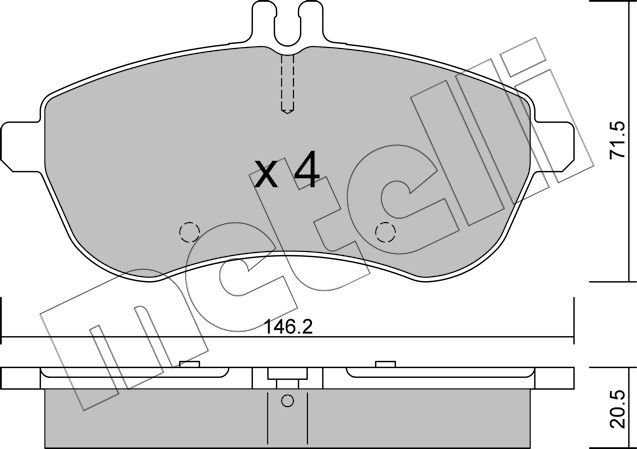 Тормозные колодки Metelli. Артикул 22-0665-0