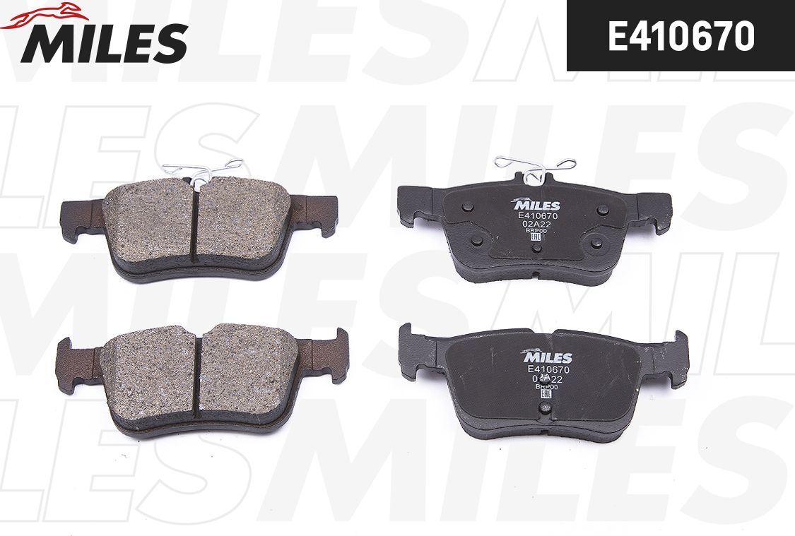 Тормозные колодки Miles (Low-Metallic). Артикул E410670