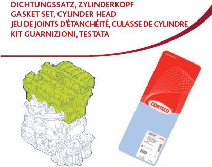 Комплект прокладок ГБЦ Corteco. Артикул 418395P