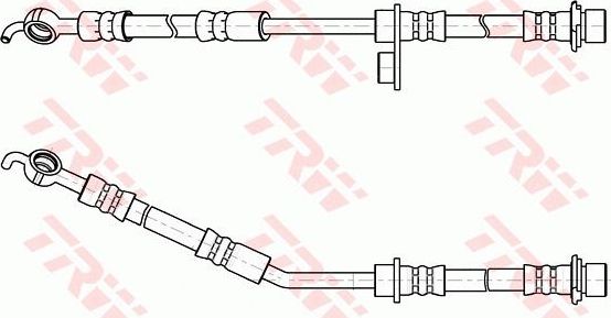Тормозной шланг TRW передний левый для Toyota Yaris II 2005-2012. Артикул PHD1055