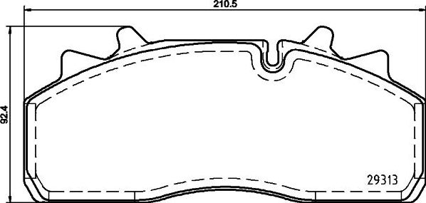 Тормозные колодки Don Lightweight Technology передние/задние для DAF LF 55 2003-2026. Артикул CVP090K