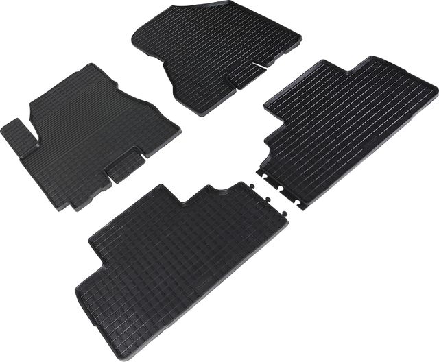 Коврики резиновые Seintex с узором сетка для салона Hyundai Tucson 2004-2009. Артикул 00580