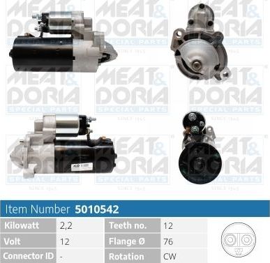 Стартер Meat & Doria для Volvo V50 I 2010-2012. Артикул 5010542