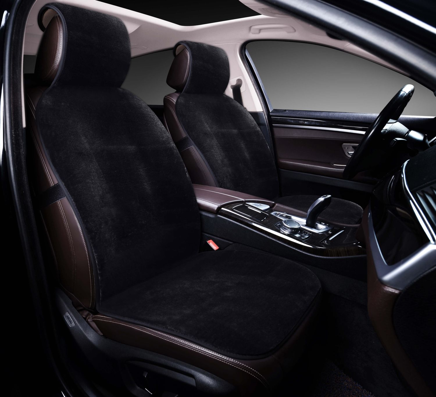 Накидки передние PSV искусственный мех Mutton 2 Front 145х55 (Темно-Серый), 2 шт.. Артикул 132235