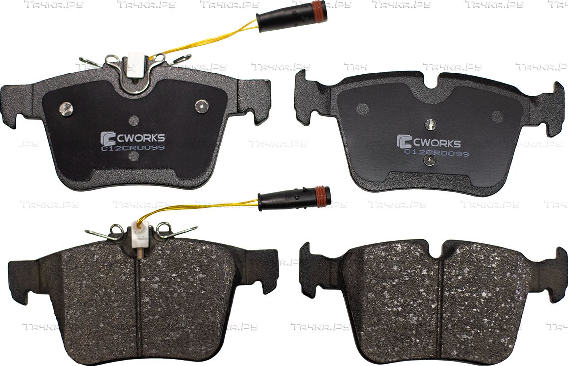 Колодки тормозные задние (Low Metallic) (Cworks). Артикул C12CR0099