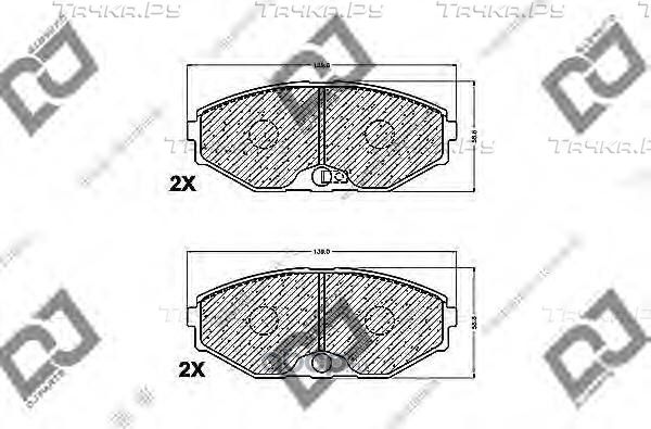 Колодки тормозные дисковые (DJ Parts). Артикул BP1161