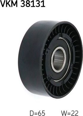 Направляющий (ведущий) ролик приводного поликлинового ремня SKF. Артикул VKM 38131