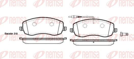 Тормозные колодки Remsa передние для Citroen C8 I 2006-2014. Артикул 1393.02