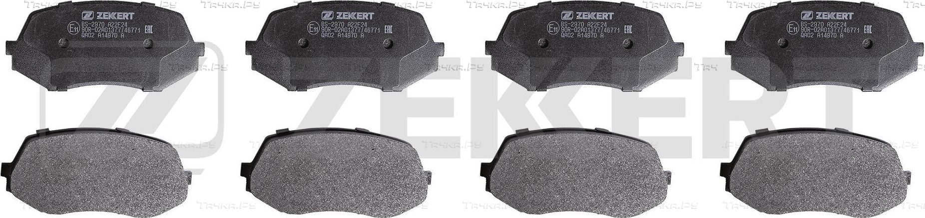 Тормозные колодки Zekkert передние для Mitsubishi Canter VI (FE5, FE6) 2001-2026. Артикул BS-2970