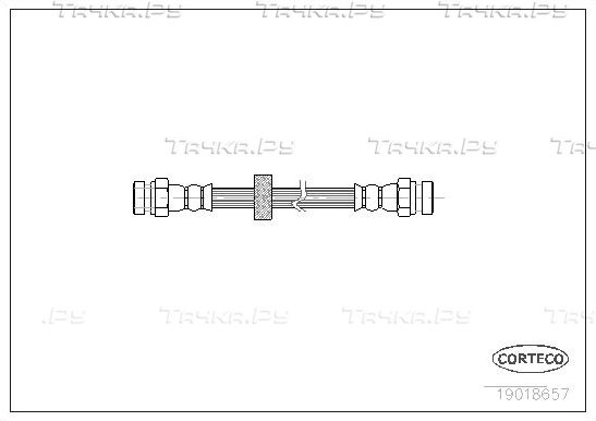 Тормозной шланг Corteco передний для Volkswagen Polo IV 2001-2009. Артикул 19018657