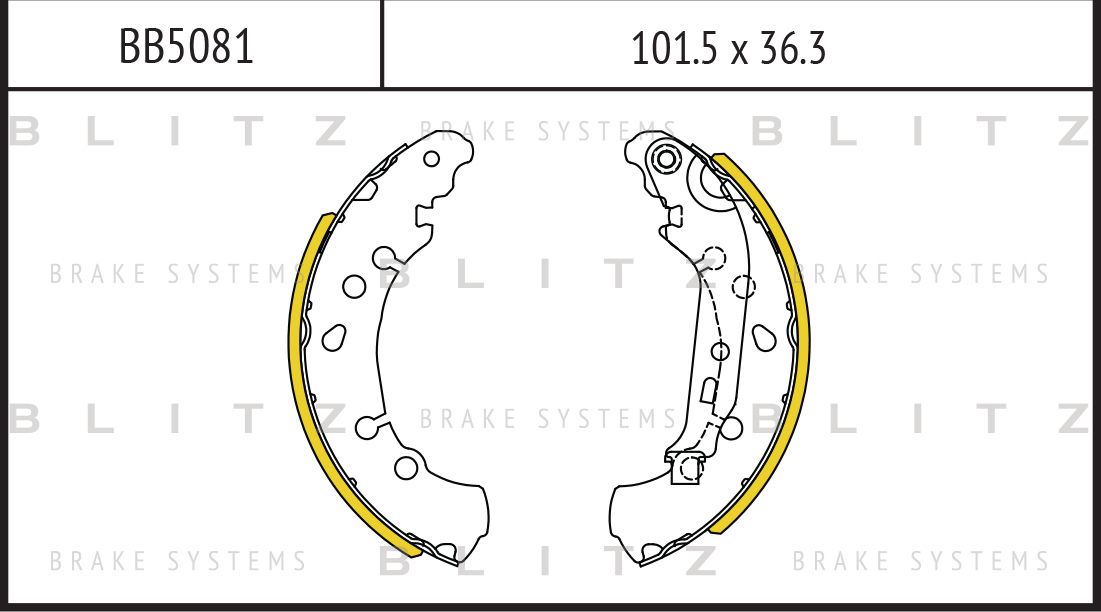 Колодки торм.бар.TOYOTA YARIS 06 (Blitz). Артикул BB5081