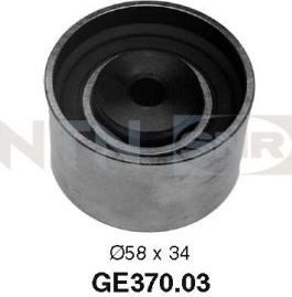 Направляющий (ведущий) ролик ремня ГРМ NTN / SNR для Mazda 626 III (GD) 1987-1997. Артикул GE370.03